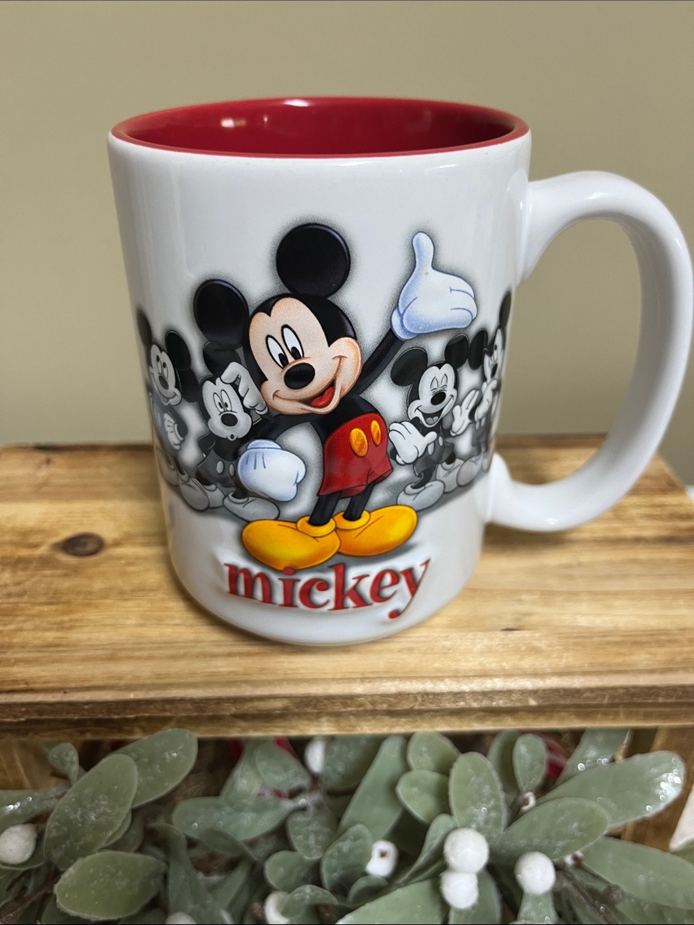 VTG Disney Parks Mickey Mouse authentic 3D two sided 14oz coffee mug